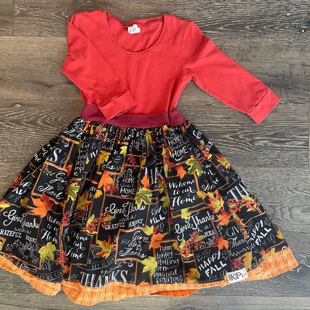 KPea Sz 8 Thanksgiving/Fall Dress